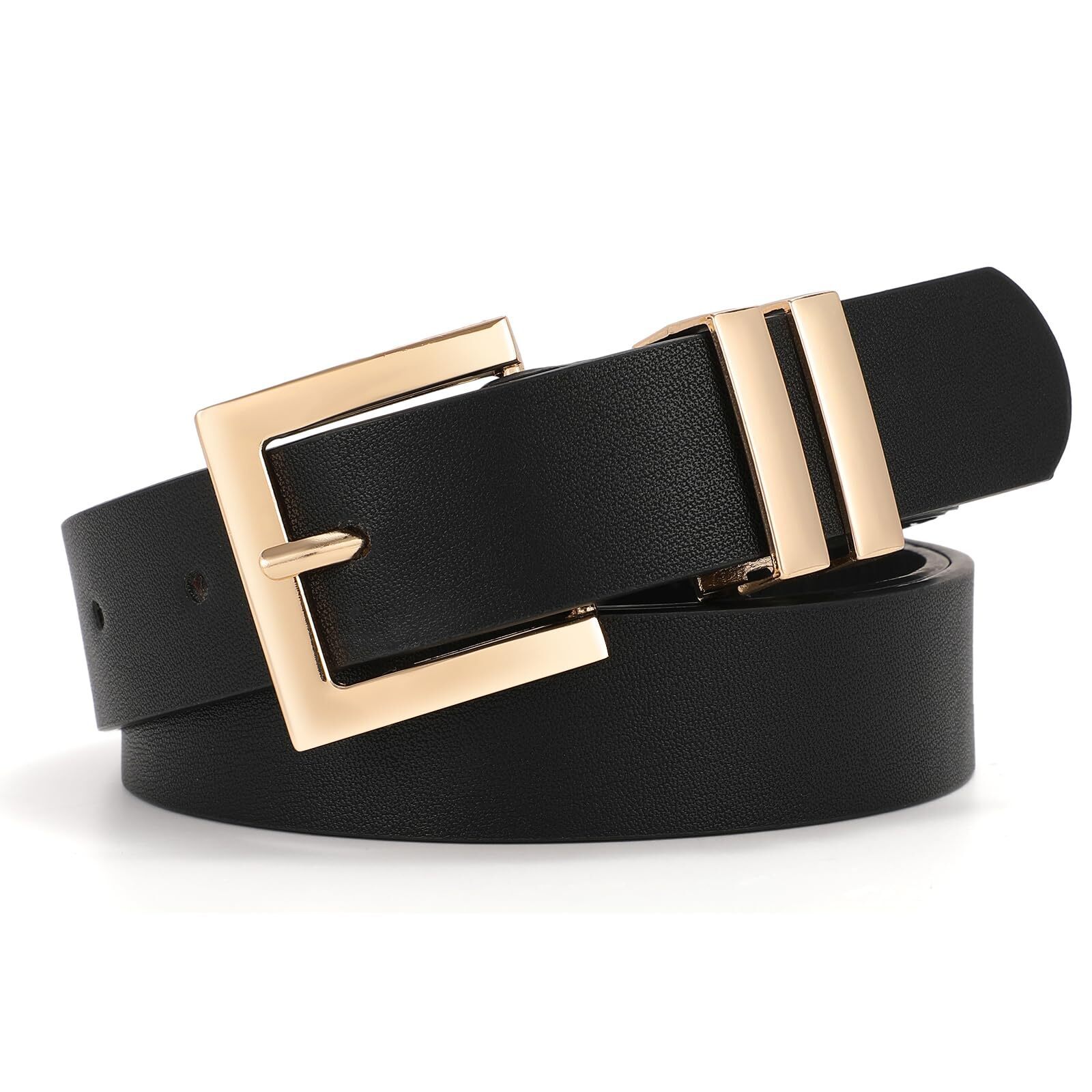 1758 Women's Leather Belt For Jeans Pants Dresses Fashion Ladies Square